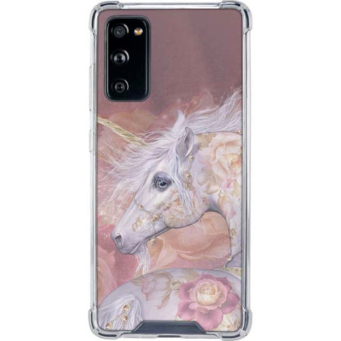 Laurie Prindle Licorne Florale Rose Unicorn Galaxy S20 FE Clear Case