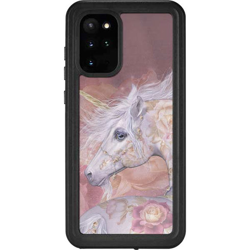 Laurie Prindle Licorne Florale Rose Unicorn Galaxy S20 Plus Waterproof Case