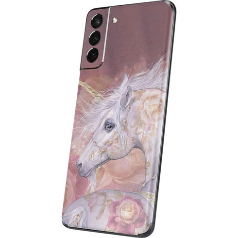 Laurie Prindle Licorne Florale Rose Unicorn Galaxy S21 5G Skin