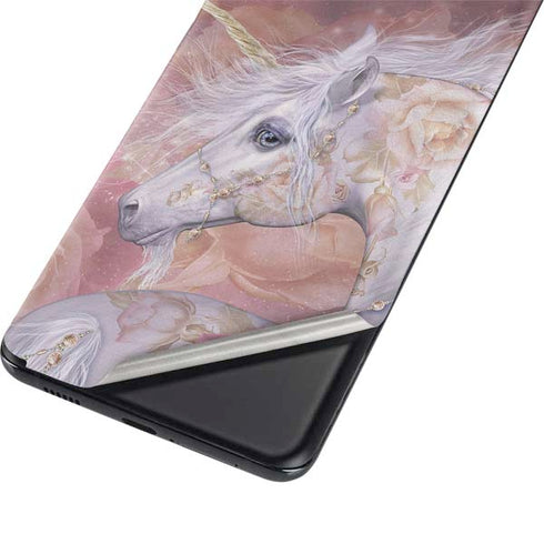 Laurie Prindle Licorne Florale Rose Unicorn Galaxy S21 5G Skin
