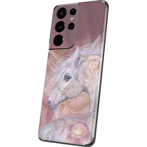 Laurie Prindle Licorne Florale Rose Unicorn Galaxy S21 Ultra 5G Skin