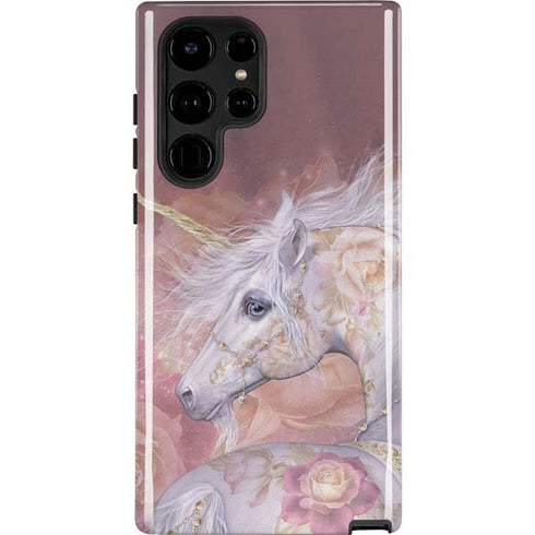 Laurie Prindle Licorne Florale Rose Unicorn Galaxy S22 Ultra Pro Case