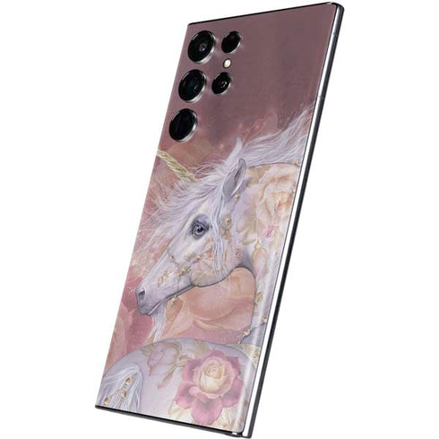 Laurie Prindle Licorne Florale Rose Unicorn Galaxy S22 Ultra Skin