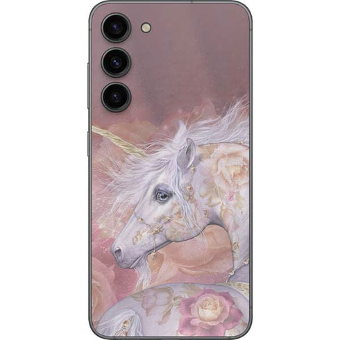 Laurie Prindle Licorne Florale Rose Unicorn Galaxy S23 Plus Skin