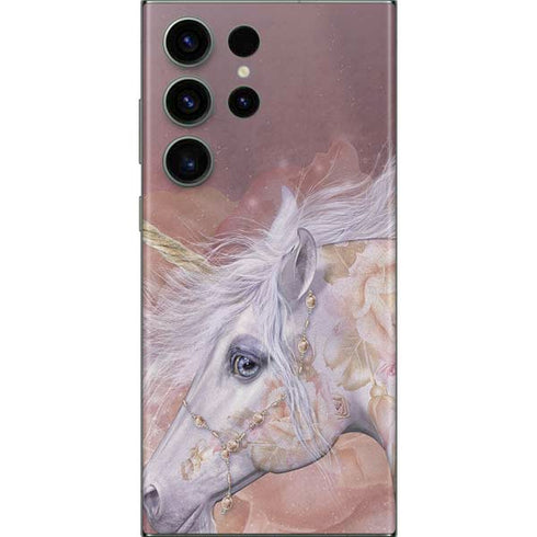 Laurie Prindle Licorne Florale Rose Unicorn Galaxy S23 Ultra Skin