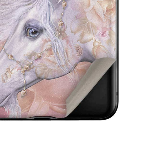 Laurie Prindle Licorne Florale Rose Unicorn Galaxy Z Flip Skin