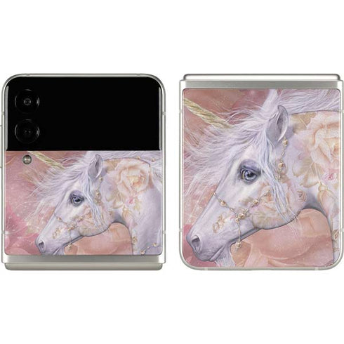 Laurie Prindle Licorne Florale Rose Unicorn Galaxy Z Flip3 5G Skin
