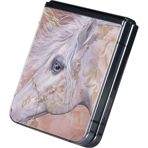 Licorne Florale Rose Unicorn by Laurie Prindle Galaxy Z Flip5 5G Skin