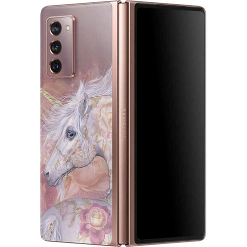 Laurie Prindle Licorne Florale Rose Unicorn Galaxy Z Fold2 5G Skin