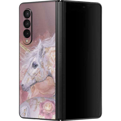 Laurie Prindle Licorne Florale Rose Unicorn Galaxy Z Fold3 5G Skin