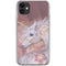 Licorne Florale Rose Unicorn by Laurie Prindle iPhone 11 Clear Case