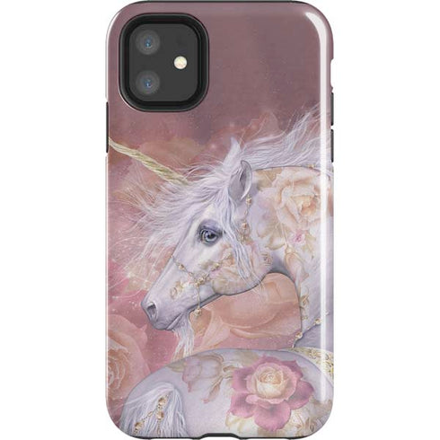 Laurie Prindle Licorne Florale Rose Unicorn iPhone 11 Impact Case