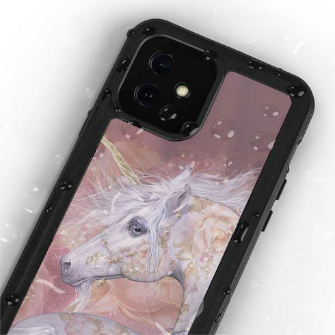 Laurie Prindle Licorne Florale Rose Unicorn iPhone 12 Mini Waterproof Case