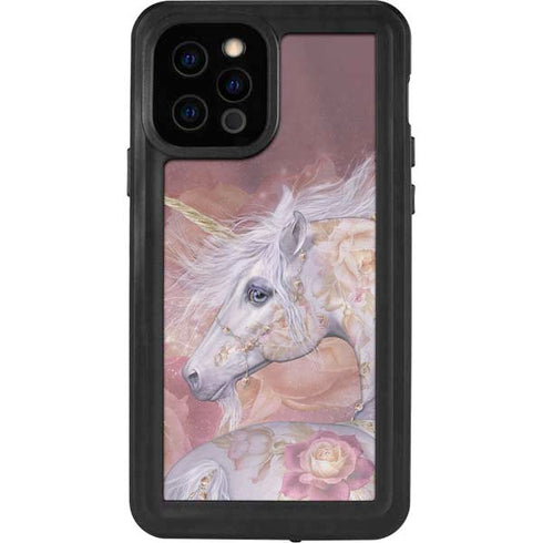 Laurie Prindle Licorne Florale Rose Unicorn iPhone 12 Pro Waterproof Case