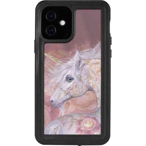 Laurie Prindle Licorne Florale Rose Unicorn iPhone 12 Waterproof Case