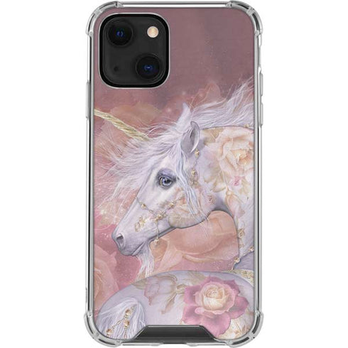Laurie Prindle Licorne Florale Rose Unicorn iPhone 13 Mini Clear Case