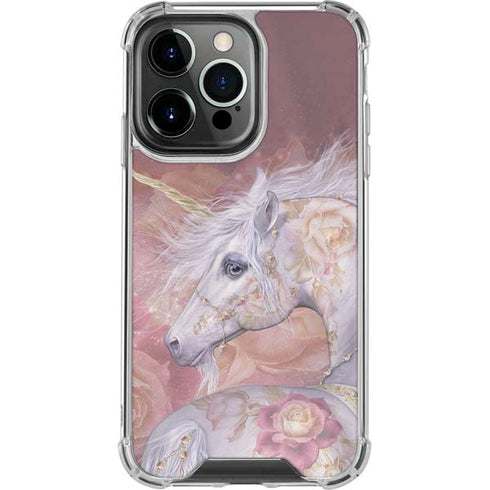 Laurie Prindle Licorne Florale Rose Unicorn iPhone 13 Pro Clear Case