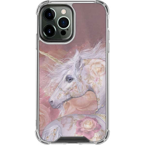 Laurie Prindle Licorne Florale Rose Unicorn iPhone 13 Pro Max Clear Case