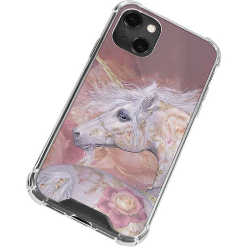 Laurie Prindle Licorne Florale Rose Unicorn iPhone 14 Plus Clear Case