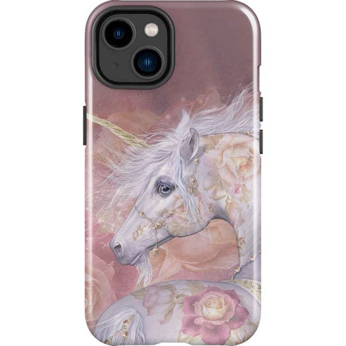 Laurie Prindle Licorne Florale Rose Unicorn iPhone 14 Plus Impact Case