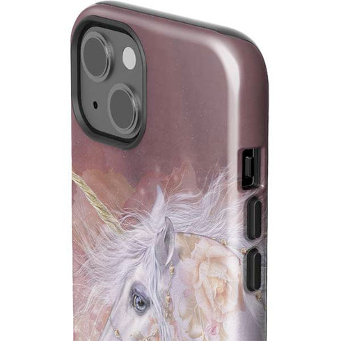 Laurie Prindle Licorne Florale Rose Unicorn iPhone 14 Plus Impact Case