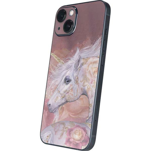 Licorne Florale Rose Unicorn by Laurie Prindle iPhone 15 Plus Skin