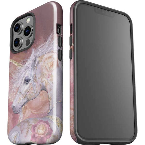 Licorne Florale Rose Unicorn by Laurie Prindle iPhone 15 Pro Impact Case