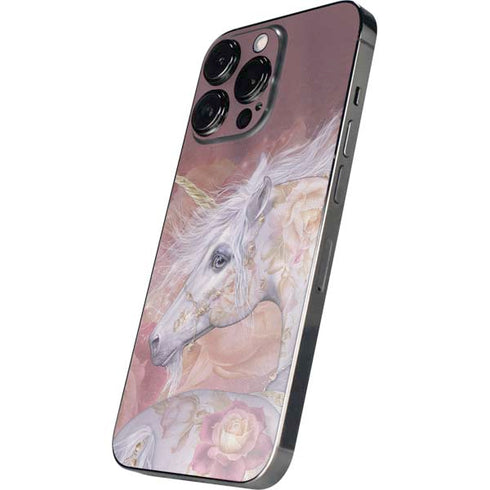 Licorne Florale Rose Unicorn by Laurie Prindle iPhone 15 Pro Skin