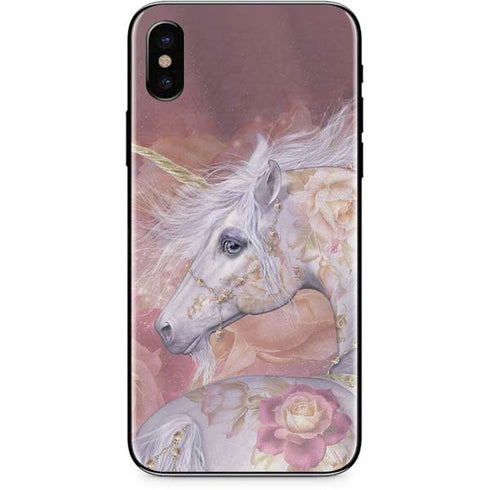 Laurie Prindle Licorne Florale Rose Unicorn iPhone XS Max Skin