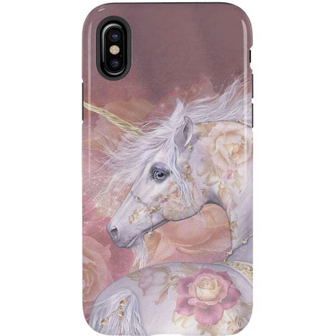 Laurie Prindle Licorne Florale Rose Unicorn iPhone XS Pro Case