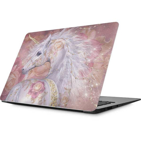 Laurie Prindle Licorne Florale Rose Unicorn Apple MacBook Skin