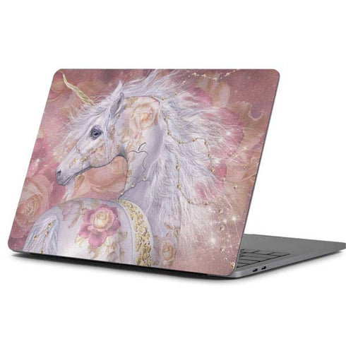 Laurie Prindle Licorne Florale Rose Unicorn Apple MacBook Pro 13-inch Skin