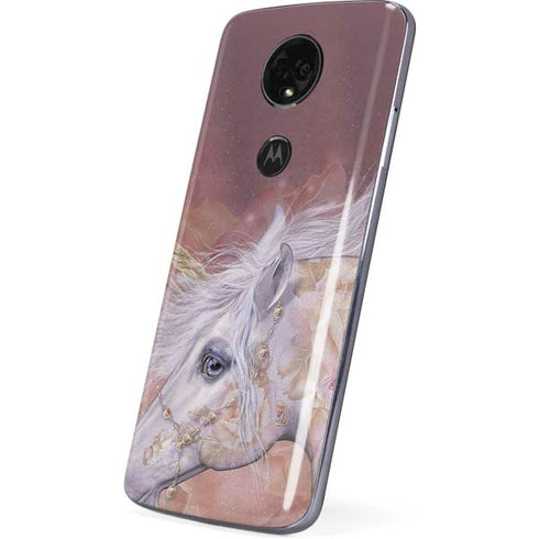 Laurie Prindle Licorne Florale Rose Unicorn Moto E5 Plus Skin