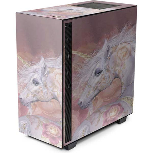 Laurie Prindle Licorne Florale Rose Unicorn NZXT H510 Compact ATX Mid-Tower Case Skin