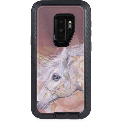 Laurie Prindle Licorne Florale Rose Unicorn Otterbox Defender Galaxy Skin