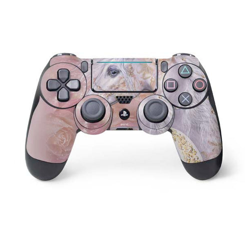 Laurie Prindle Licorne Florale Rose Unicorn PS4 Pro/Slim Controller Skin
