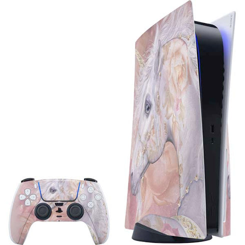 Laurie Prindle Licorne Florale Rose Unicorn PS5 Bundle Skin