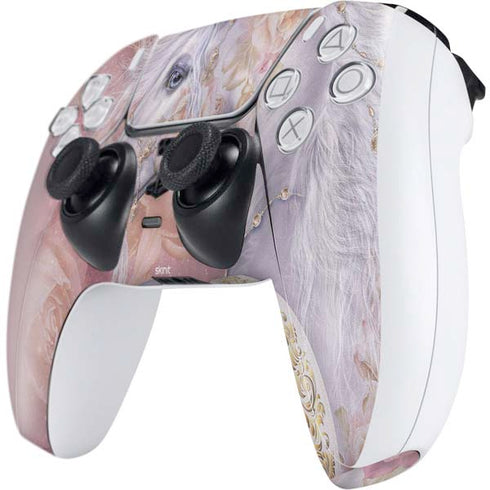 Laurie Prindle Licorne Florale Rose Unicorn PS5 Controller Skin