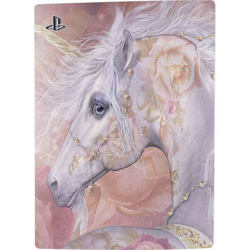 Laurie Prindle Licorne Florale Rose Unicorn PS5 Digital Edition Console Skin