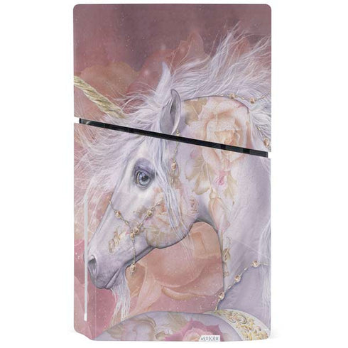 Licorne Florale Rose Unicorn by Laurie Prindle PS5 Slim Disk Bundle Skin