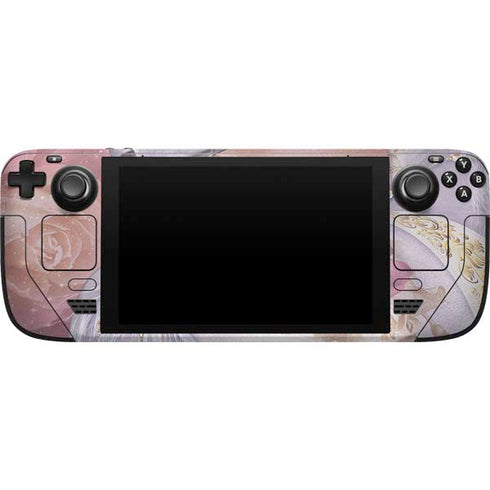 Laurie Prindle Licorne Florale Rose Unicorn Steam Deck Handheld Gaming Computer Skin