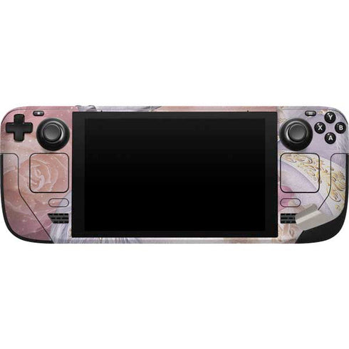 Laurie Prindle Licorne Florale Rose Unicorn Steam Deck Handheld Gaming Computer Skin