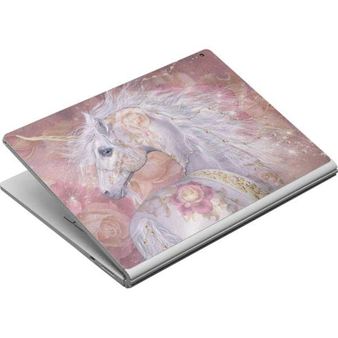 Laurie Prindle Licorne Florale Rose Unicorn Surface Book Skin