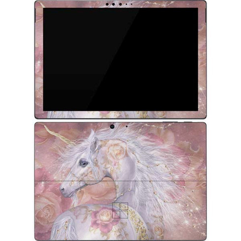 Laurie Prindle Licorne Florale Rose Unicorn Surface Pro 7 Skin