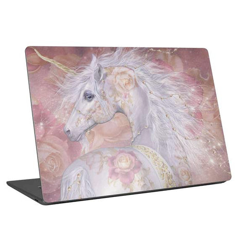Laurie Prindle Licorne Florale Rose Unicorn Universal Laptop 15in (12.2 x 8.8in) Skin