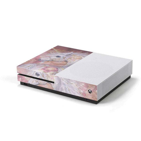 Laurie Prindle Licorne Florale Rose Unicorn Xbox One S Console Skin