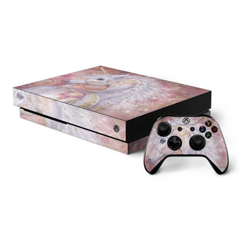 Laurie Prindle Licorne Florale Rose Unicorn Xbox One X Bundle Skin