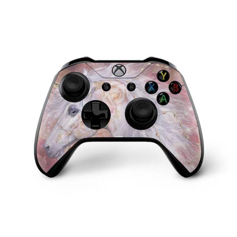Laurie Prindle Licorne Florale Rose Unicorn Xbox One X Controller Skin