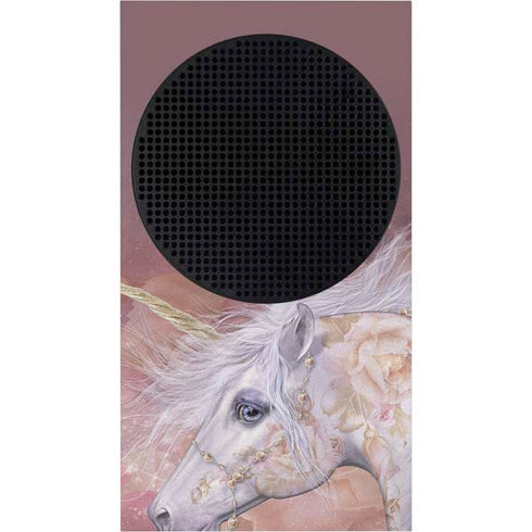 Laurie Prindle Licorne Florale Rose Unicorn Xbox Series S Console Skin