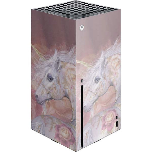 Laurie Prindle Licorne Florale Rose Unicorn Xbox Series X Console Skin